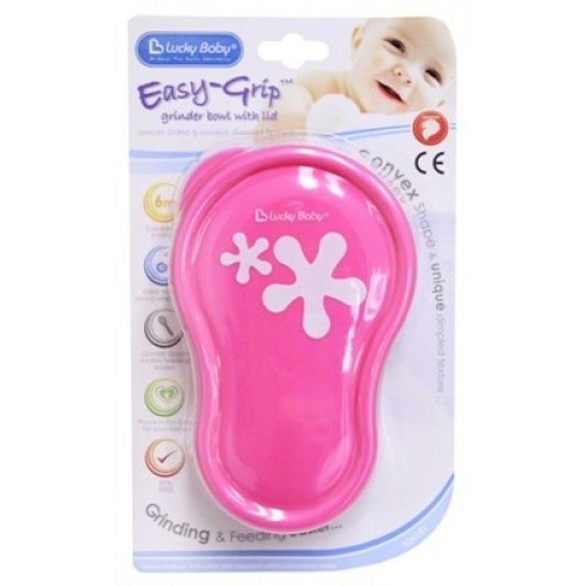 Chén muỗng nhựa Lucky Baby 506141 - góc nghiêng