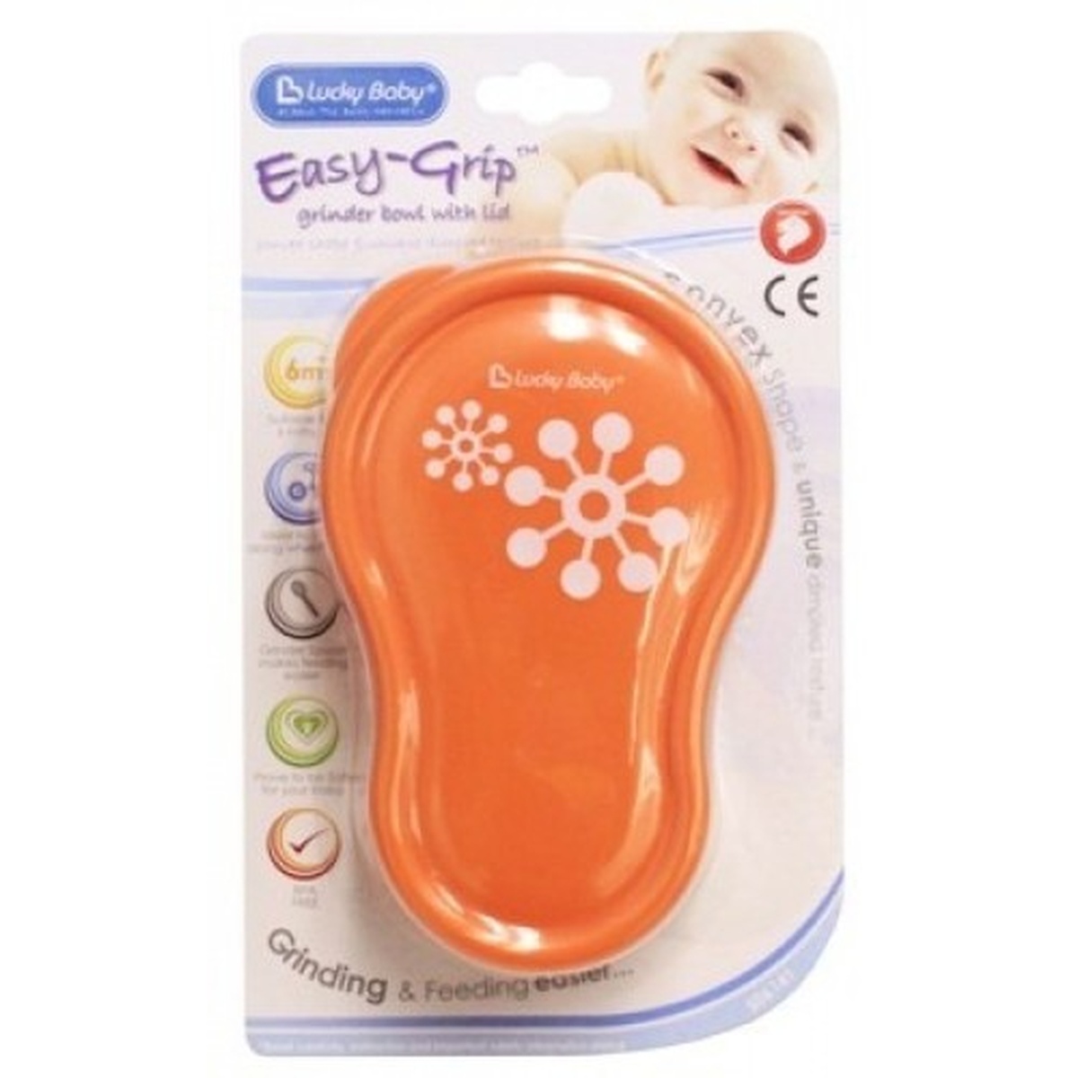 Chén muỗng nhựa Lucky Baby 506141 - mặt trái