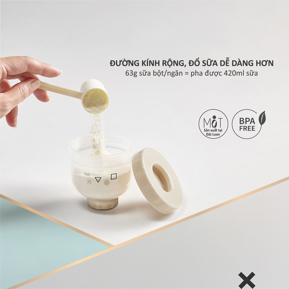 Chia sữa 3 ngăn KuKu KU5635 (Màu ngẫu nhiên) - mặt trái