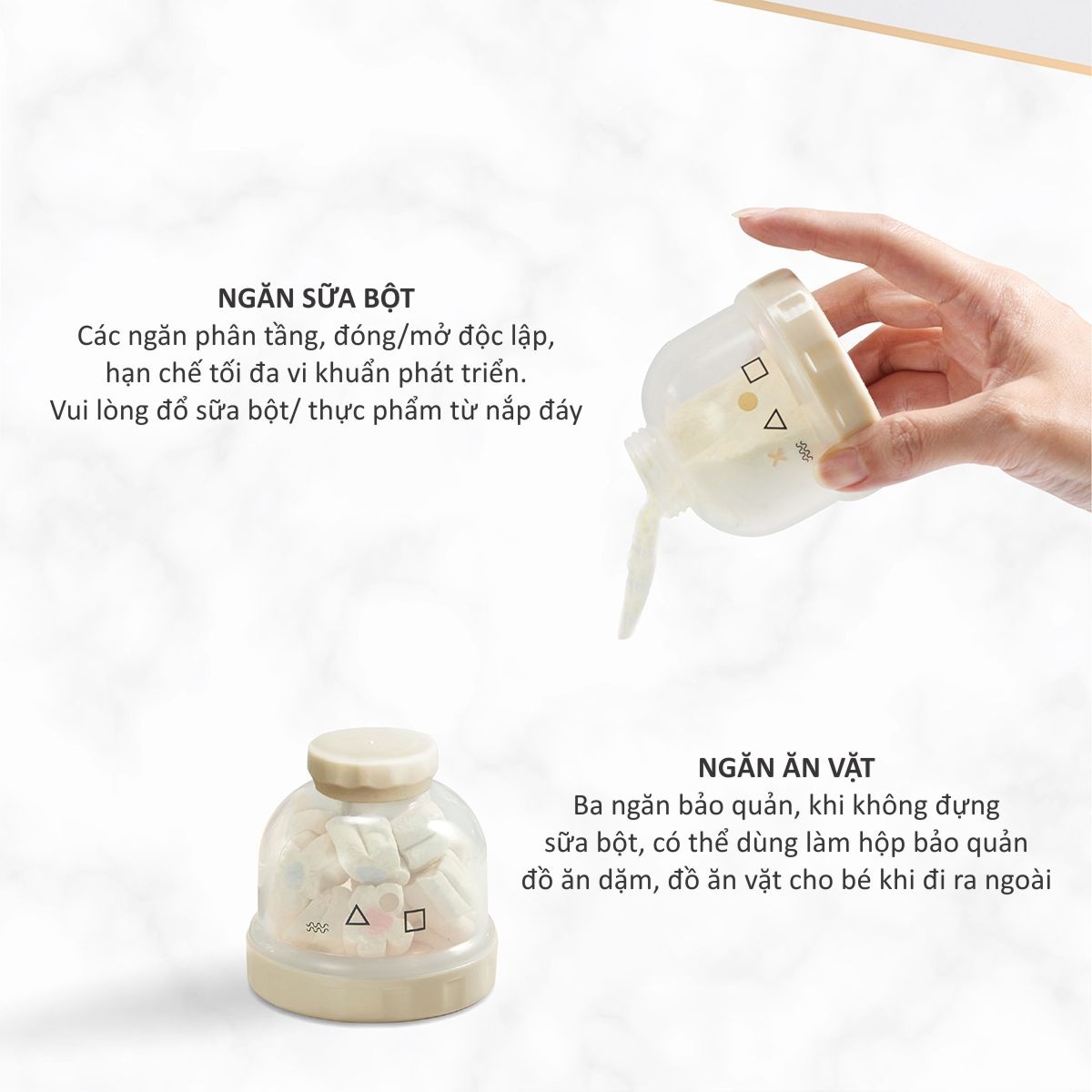 Chia sữa 3 ngăn KuKu KU5635 (Màu ngẫu nhiên) - mặt sau