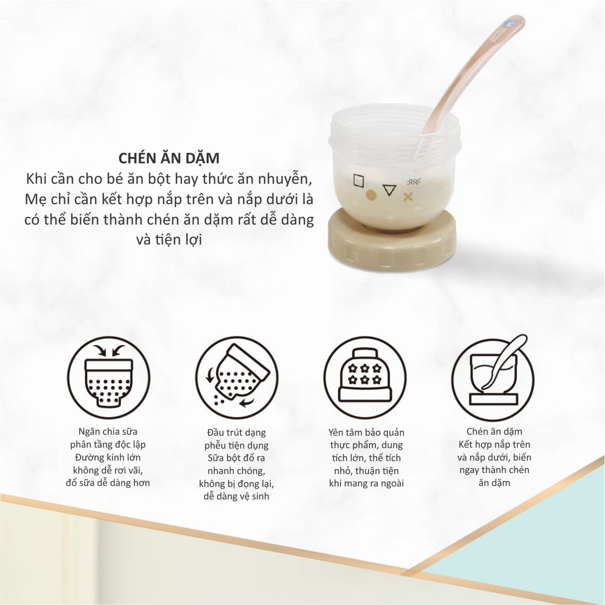 Chia sữa 3 ngăn KuKu KU5635 (Màu ngẫu nhiên) - góc nghiêng