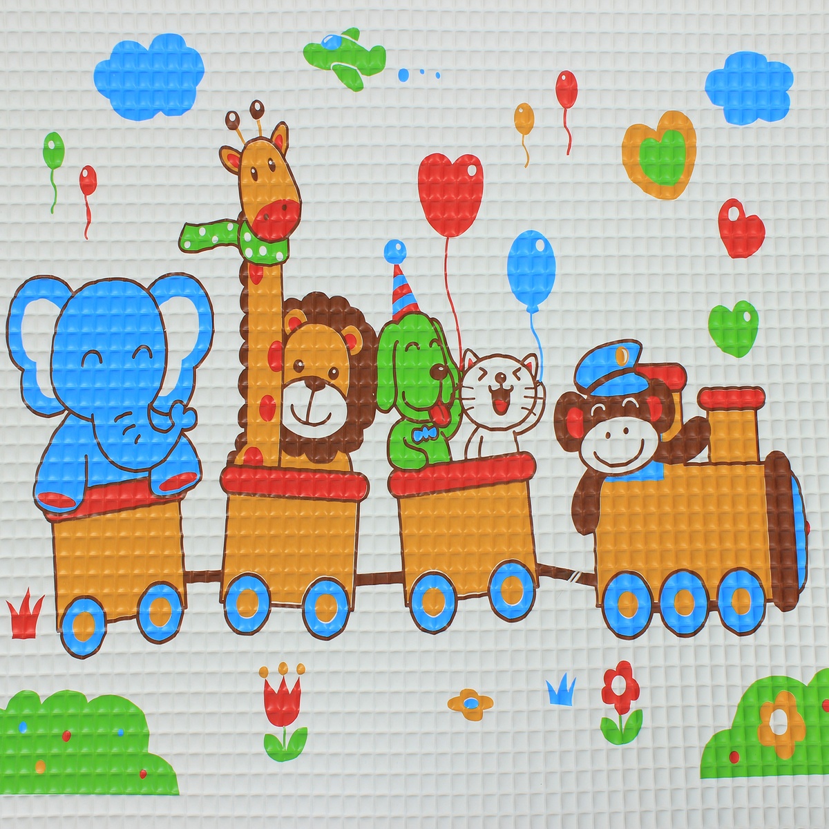 Chiếu cao su KidsPlaza Zoo Friends D81 - góc nghiêng