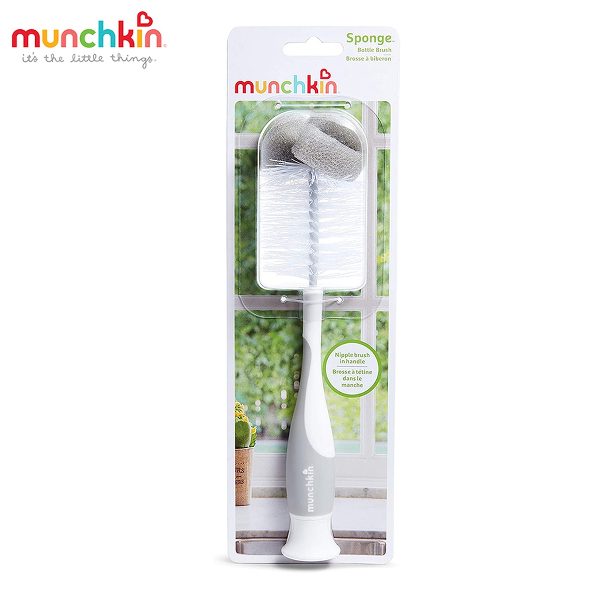 Cọ bình sữa có mút Munchkin (Màu ngẫu nhiên) - mặt sau
