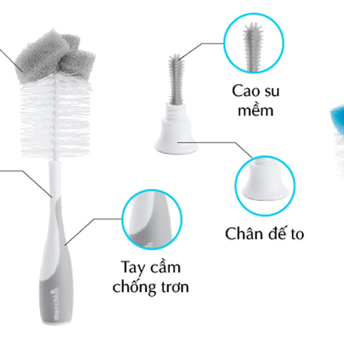 Cọ bình sữa có mút Munchkin (Màu ngẫu nhiên) - hình 11