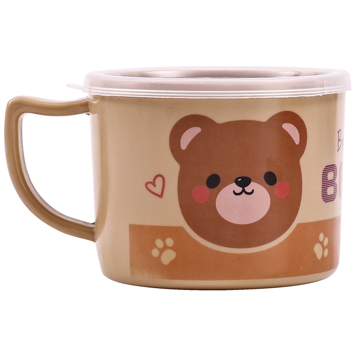 Cốc uống nước cho bé Mamago Brown Bear 85g - mặt sau