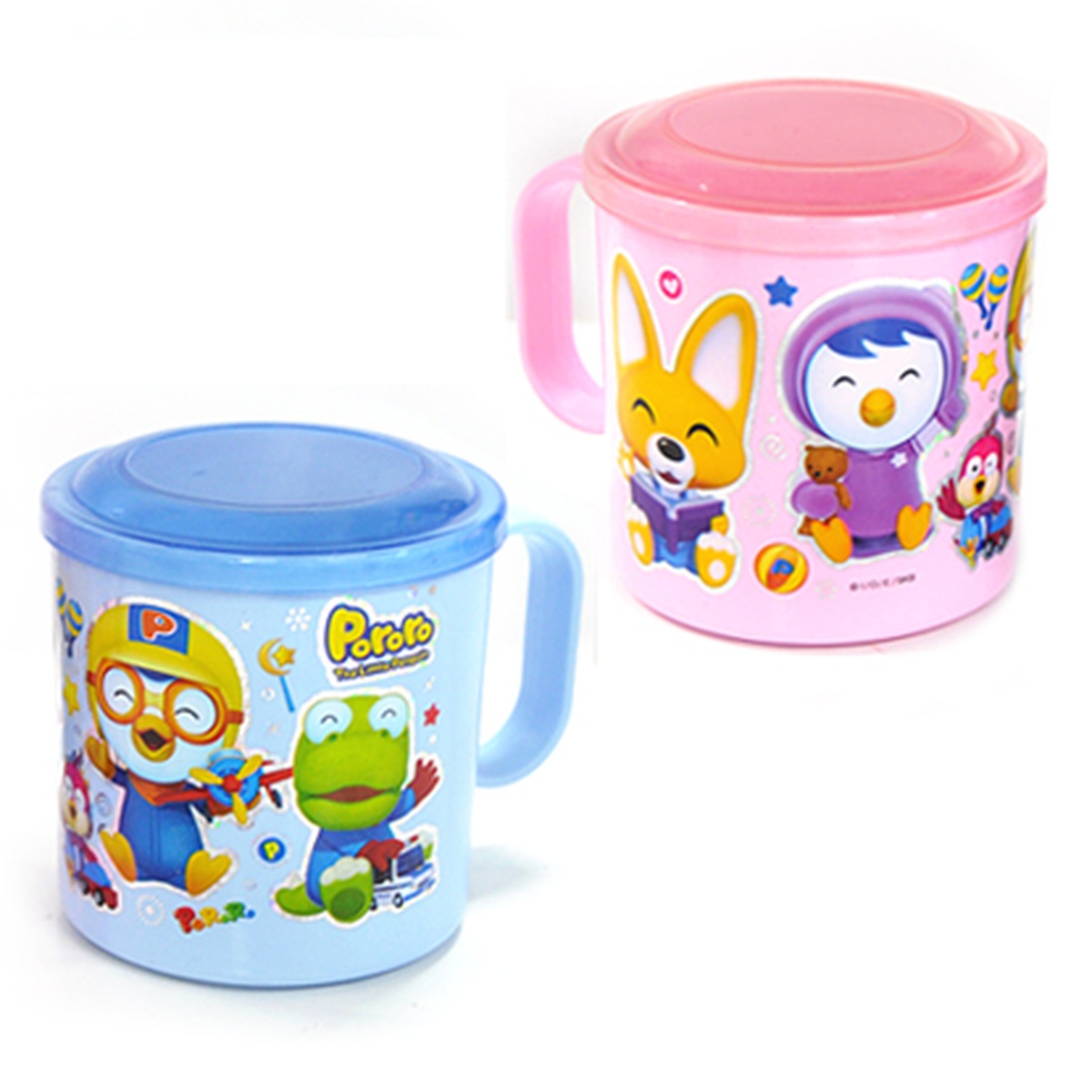 Cốc uống nước có nắp Pororo - mặt trái