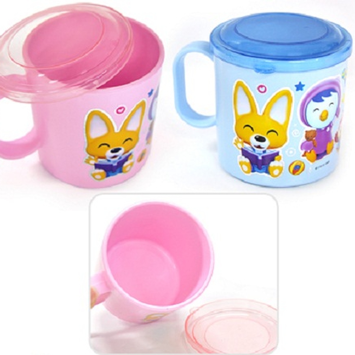 Cốc uống nước có nắp Pororo - mặt phải
