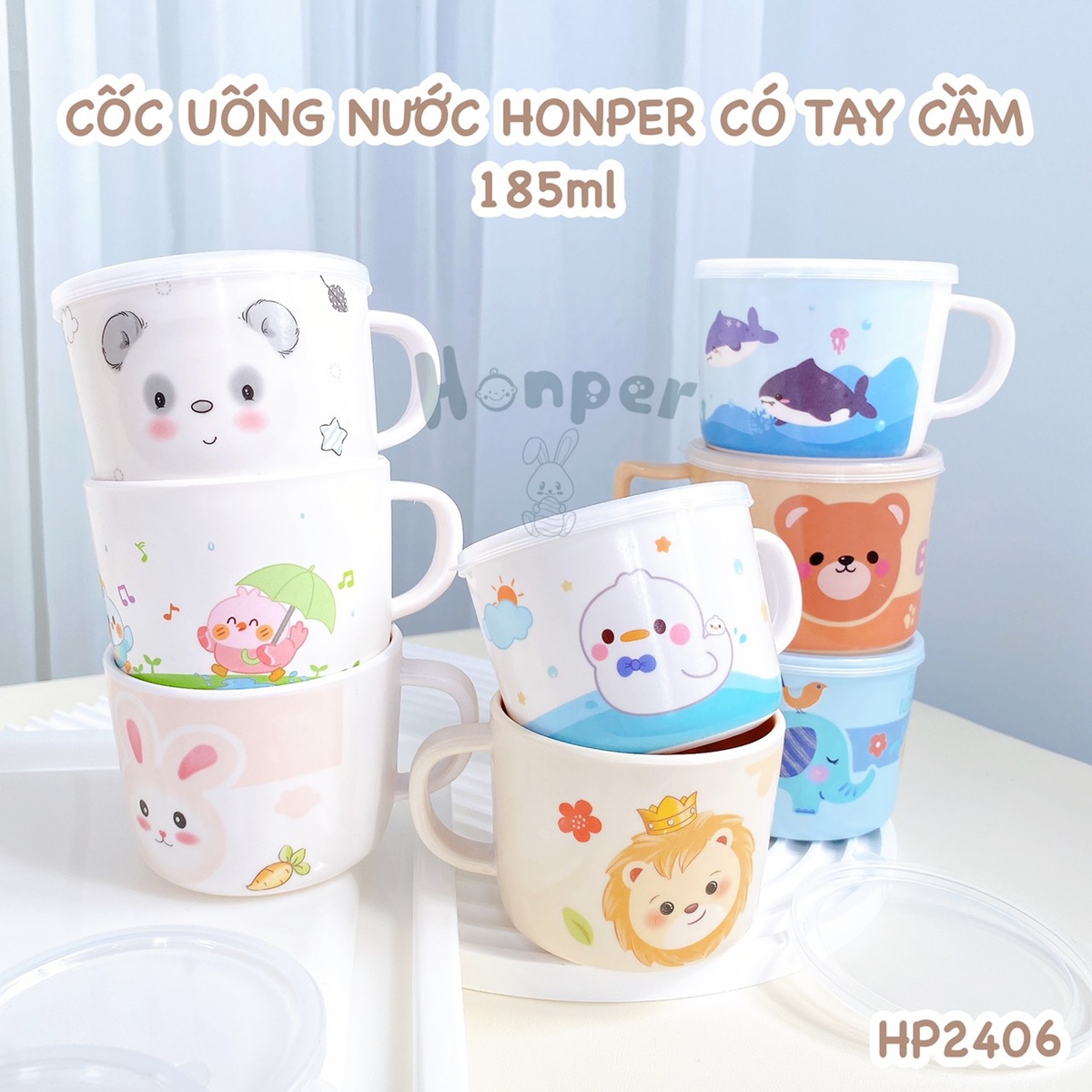 Cốc uống nước Honper HP2406 185ml (Mẫu ngẫu nhiên) - mặt phải
