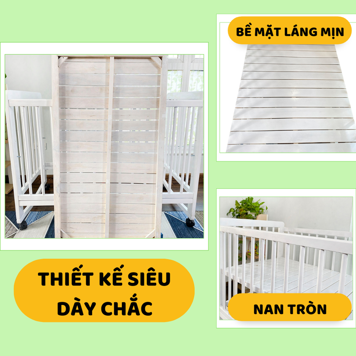 Nôi cũi GoldCat đa năng 4 in1 C4 (Trắng) - hình 17
