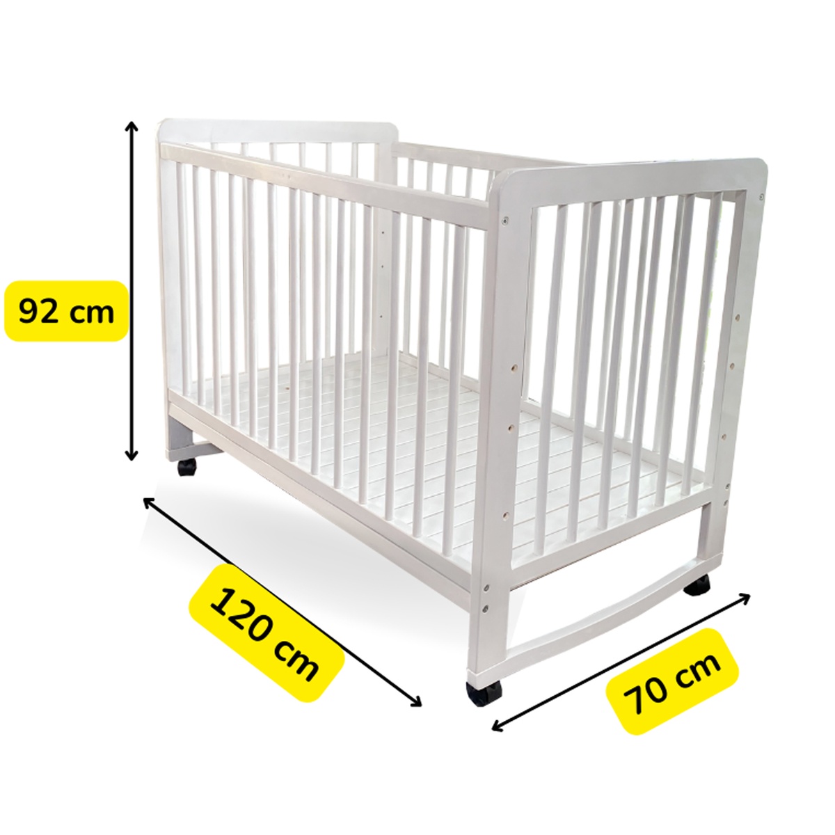 Nôi cũi GoldCat đa năng 4 in1 C4 (Trắng) - mặt trái