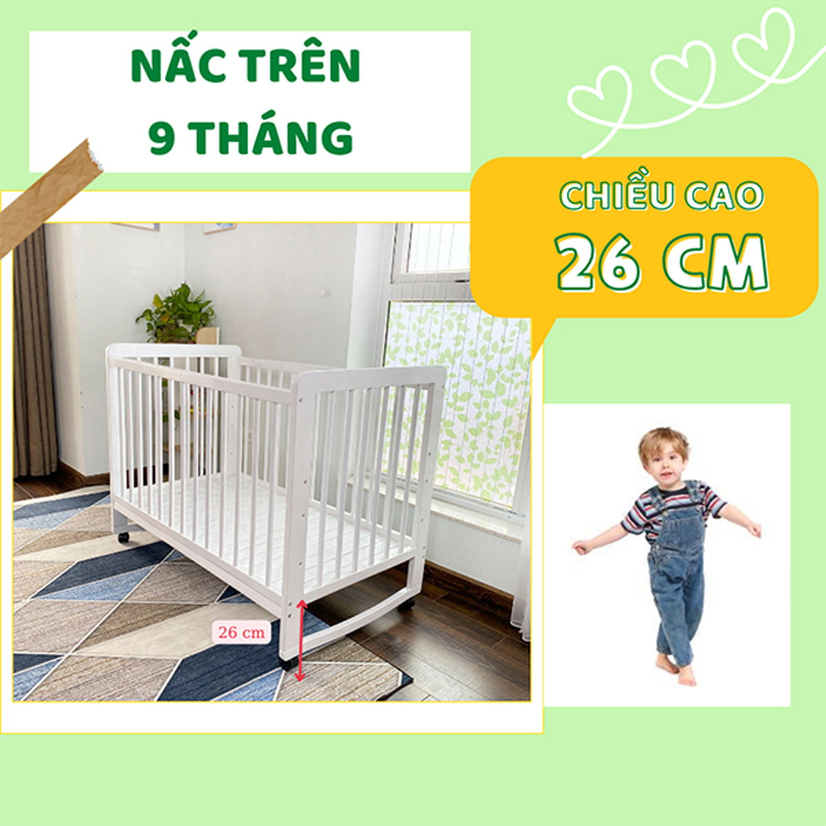 Nôi cũi GoldCat đa năng 4 in1 C4 (Trắng) - hình 21