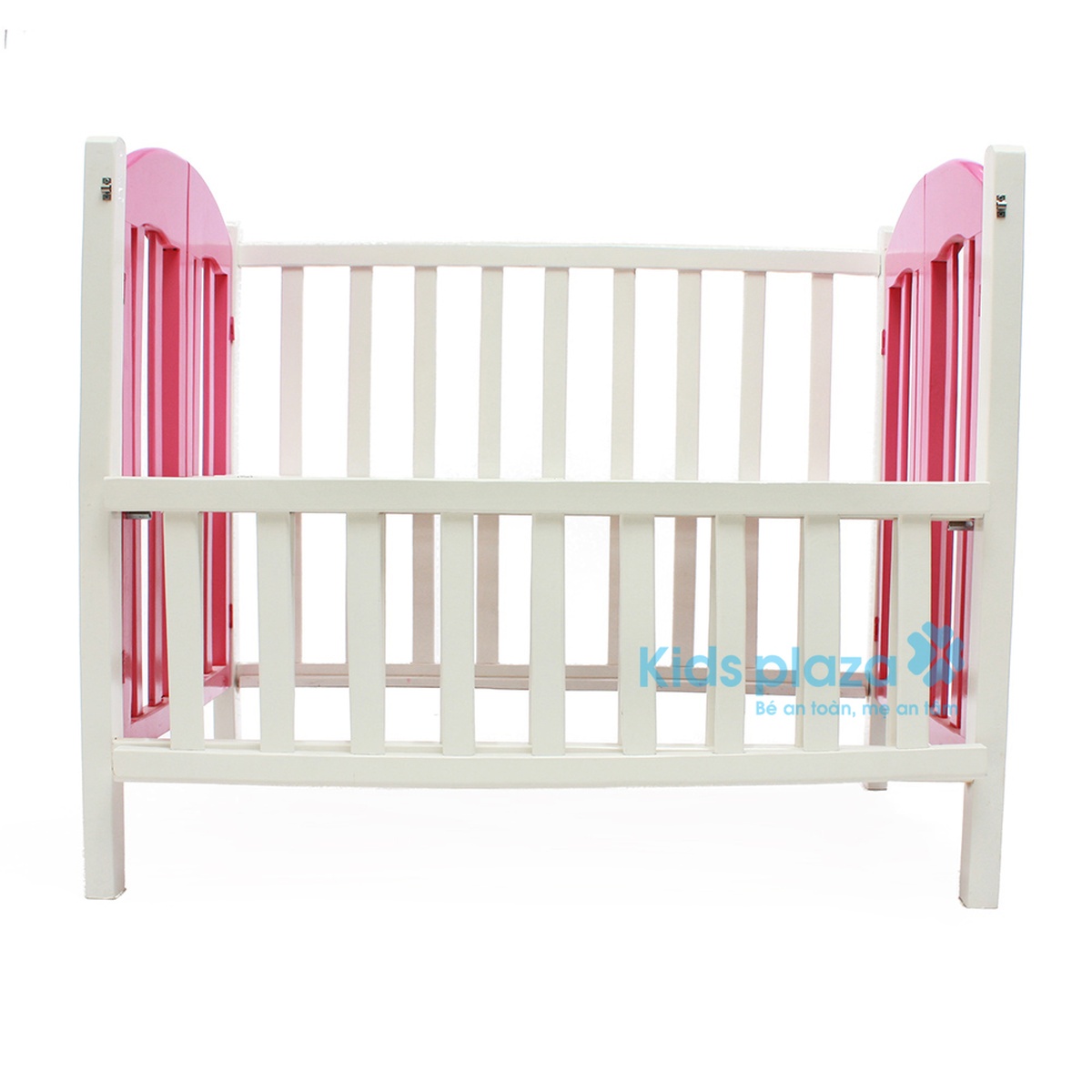 Cũi xoan đào 70 x 110cm màu hồng trắng - mặt trái