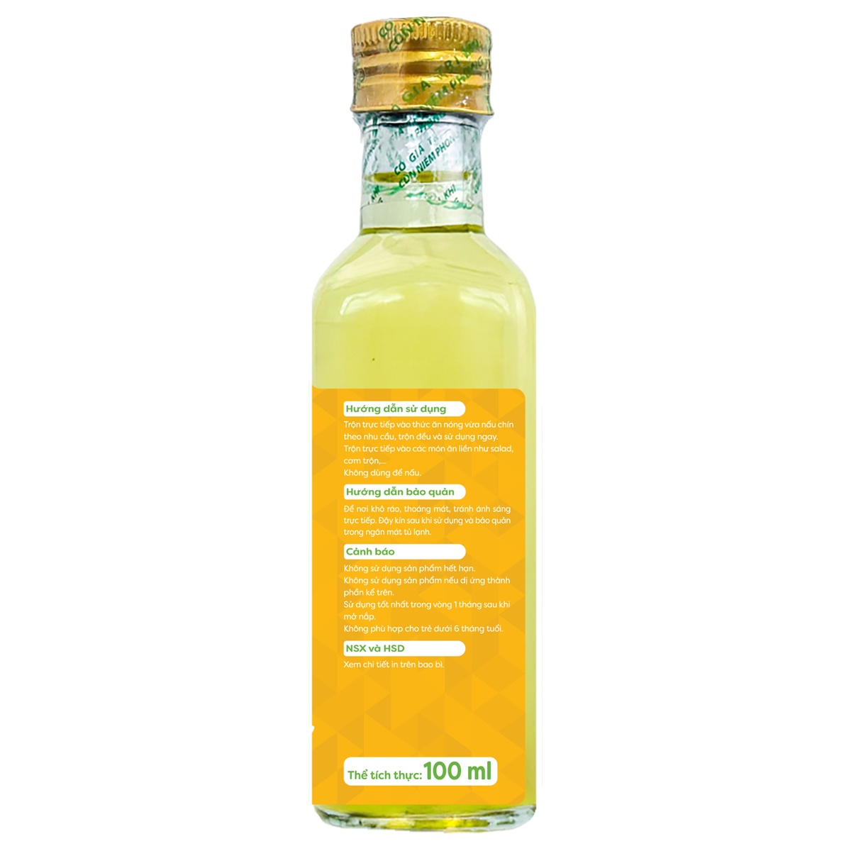 Dầu ăn dặm cá hồi Anpaso 100ml - mặt phải