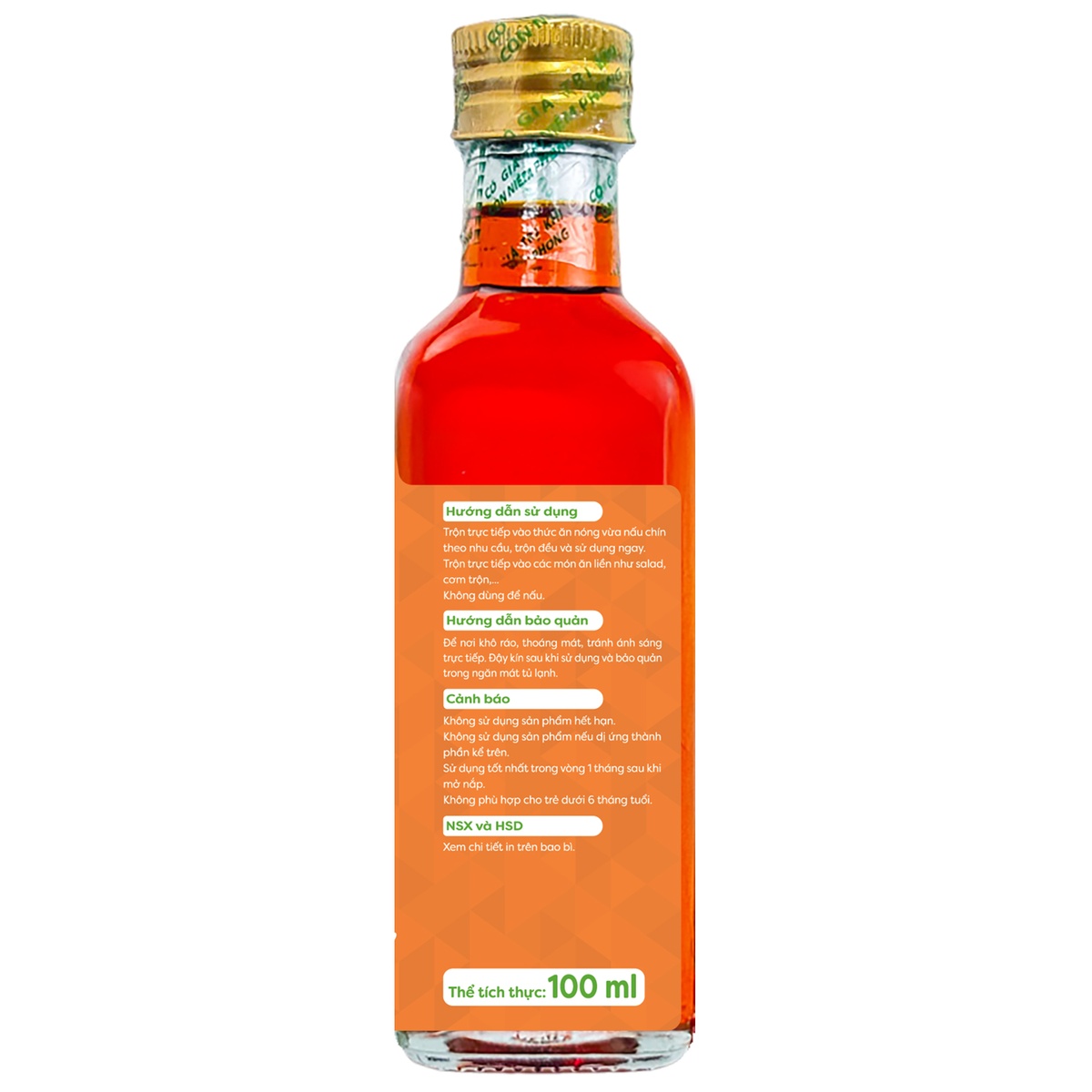 Dầu ăn dặm gấc Anpaso 100ml - mặt phải