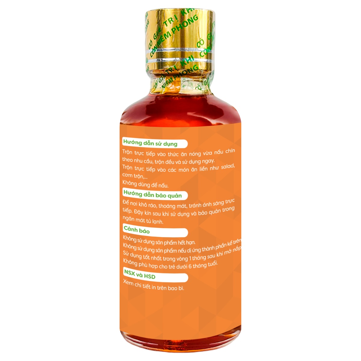 Dầu ăn dặm gấc Anpaso 50ml - mặt phải