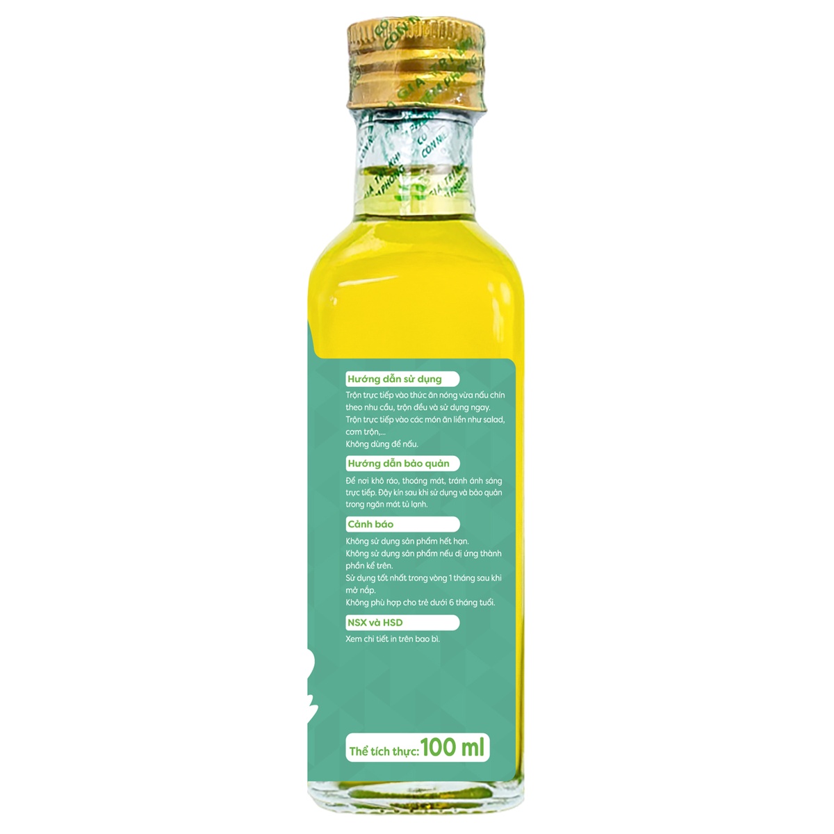 Dầu ăn dặm Macca Anpaso 100ml - mặt phải