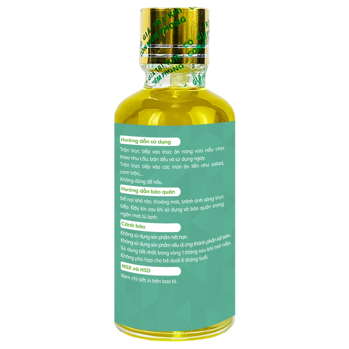 Dầu ăn dặm Macca Anpaso 50ml - mặt phải