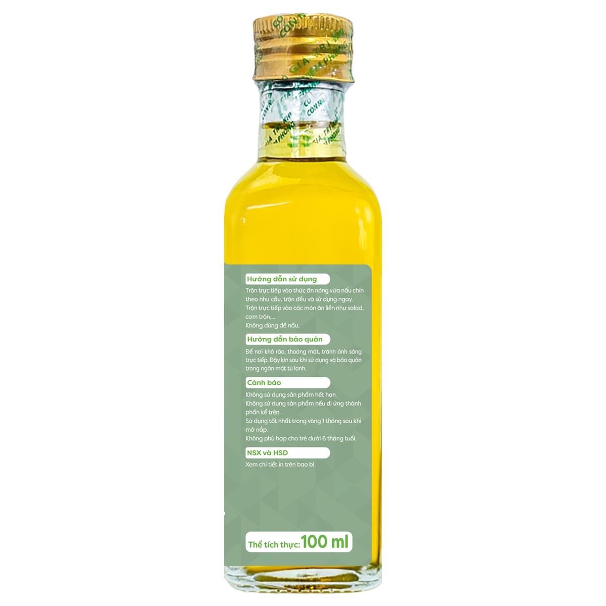 Dầu ăn dặm mè đen Anpaso 100ml - mặt phải