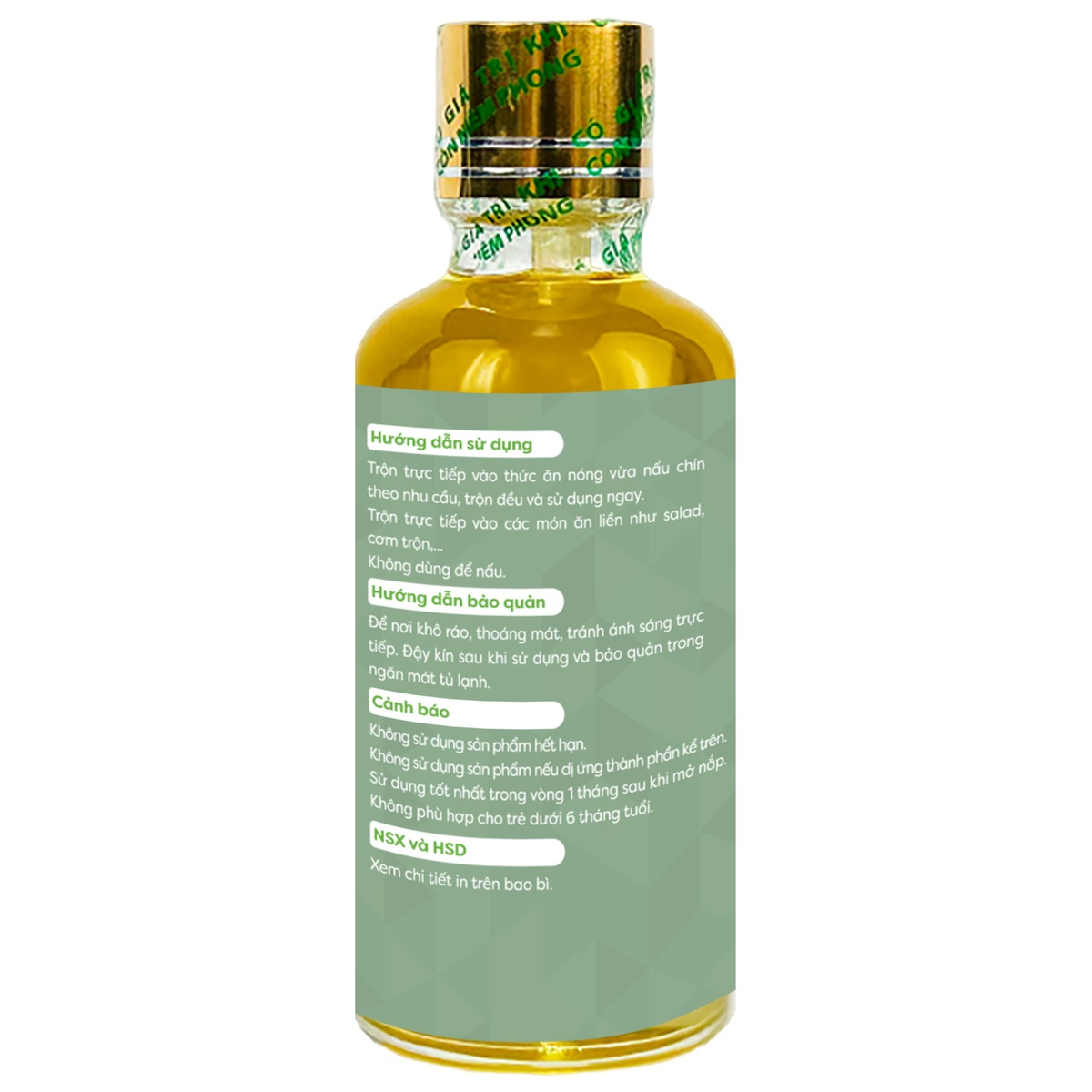 Dầu ăn dặm mè đen Anpaso 50ml - mặt phải