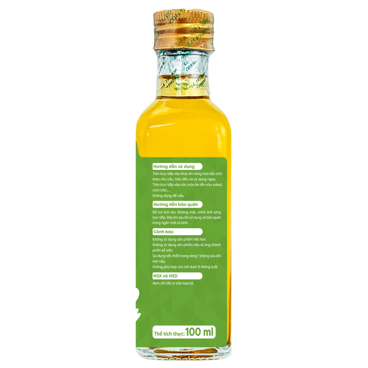 Dầu ăn dặm óc chó Anpaso 100ml - mặt phải