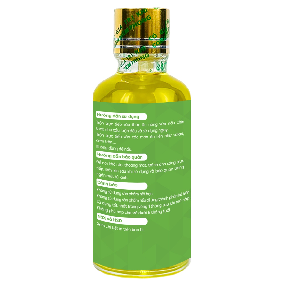 Dầu ăn dặm óc chó Anpaso 50ml - mặt phải