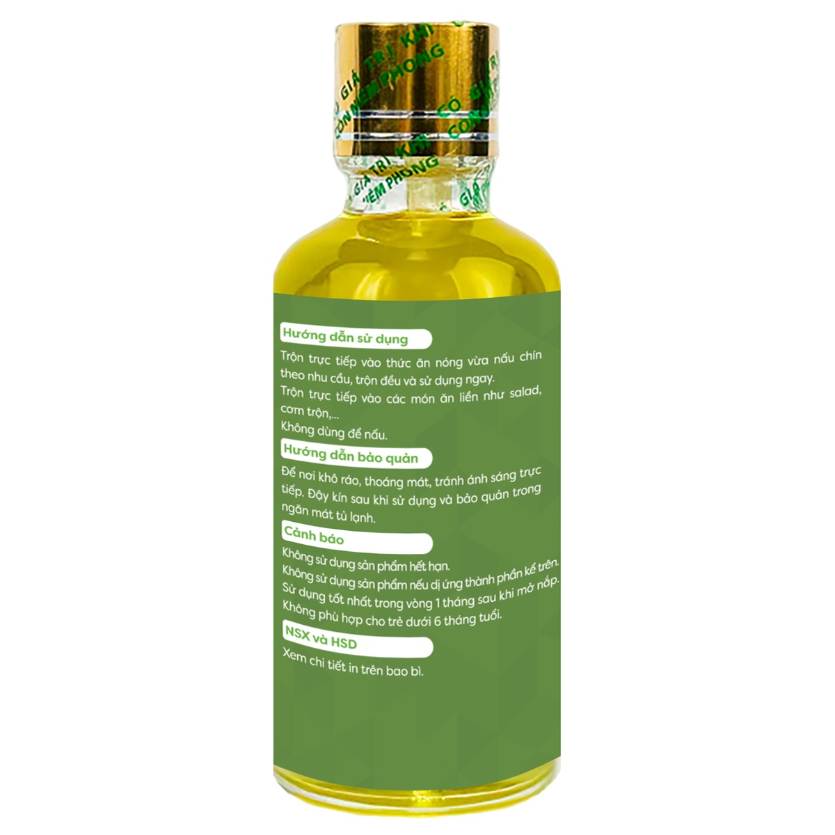 Dầu ăn dặm Oliu Anpaso 50ml - mặt phải