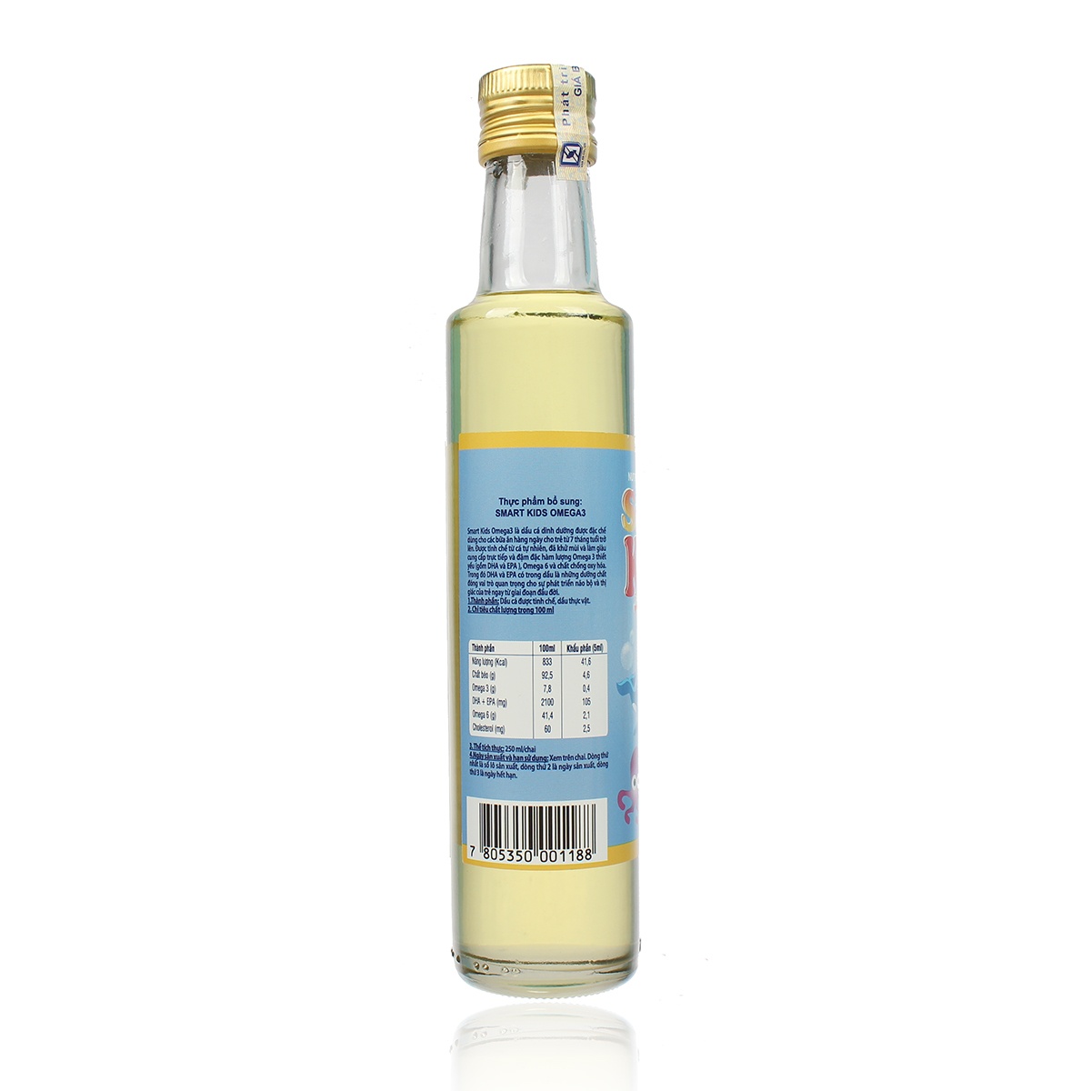 Dầu ăn dinh dưỡng cá hồi Smart Kids Omega-3 250ml - mặt phải