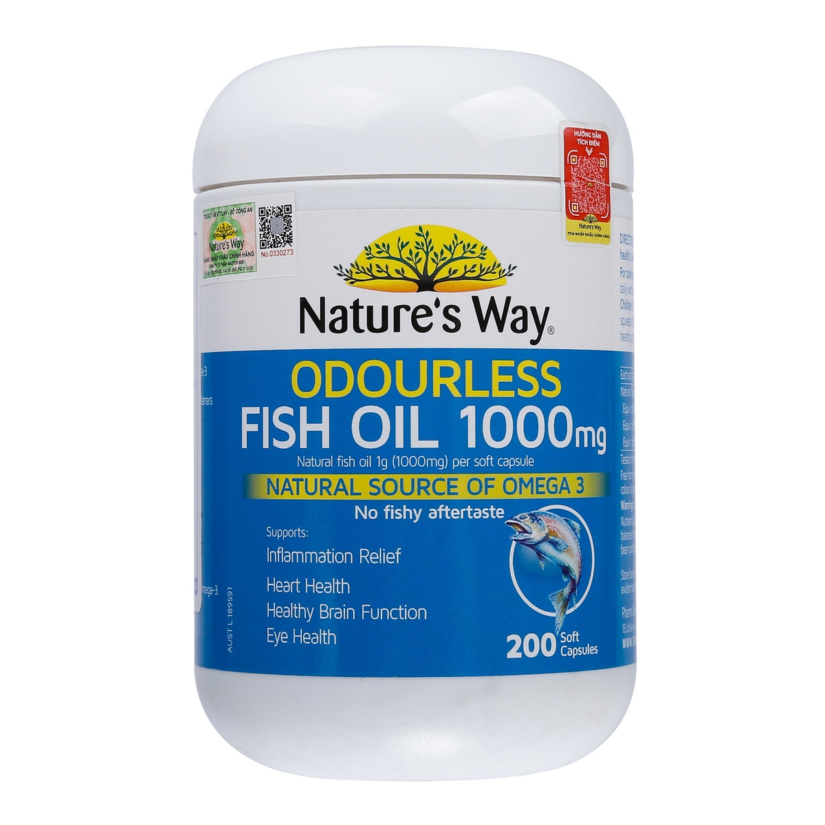 Dầu cá Nature’s Way 1000mg 200Viên