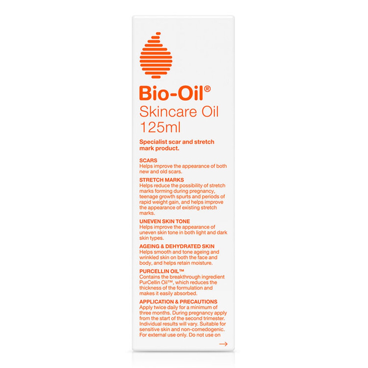 Dầu chống rạn da, mờ sẹo Bio Oil 125ml - mặt phải