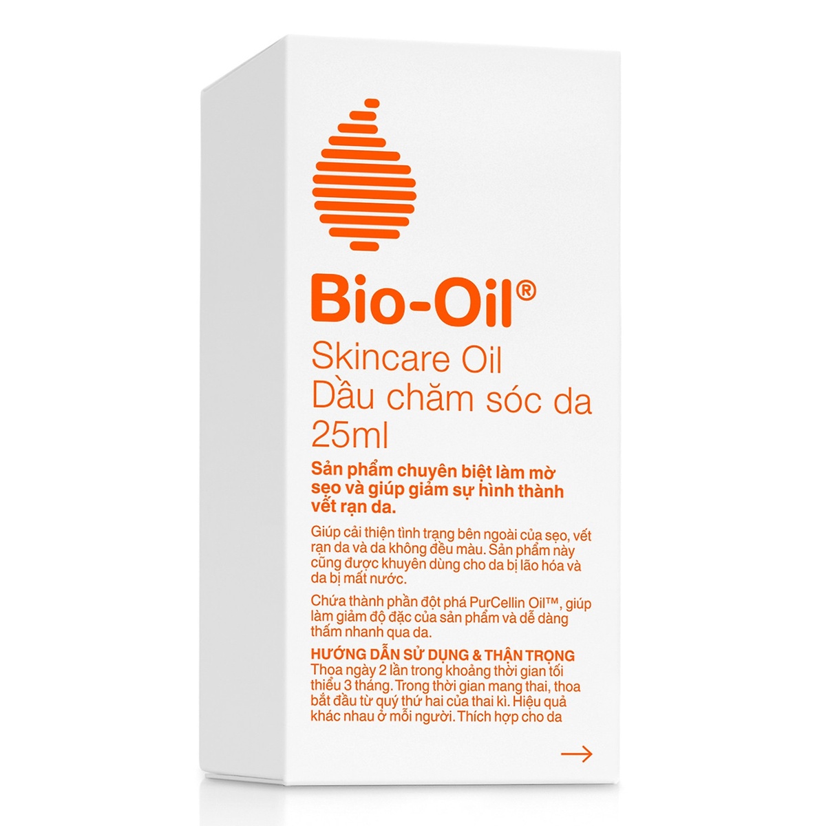Dầu chống rạn da, mờ sẹo Bio Oil 25ml - mặt trái