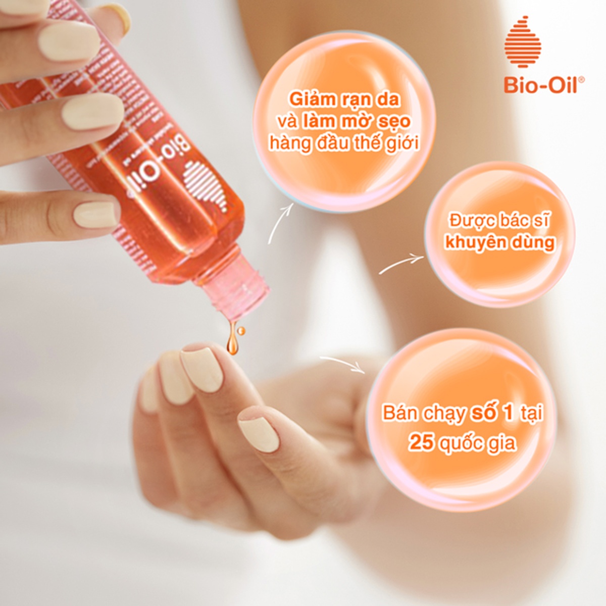 Dầu chống rạn da, mờ sẹo Bio Oil 25ml - góc nghiêng