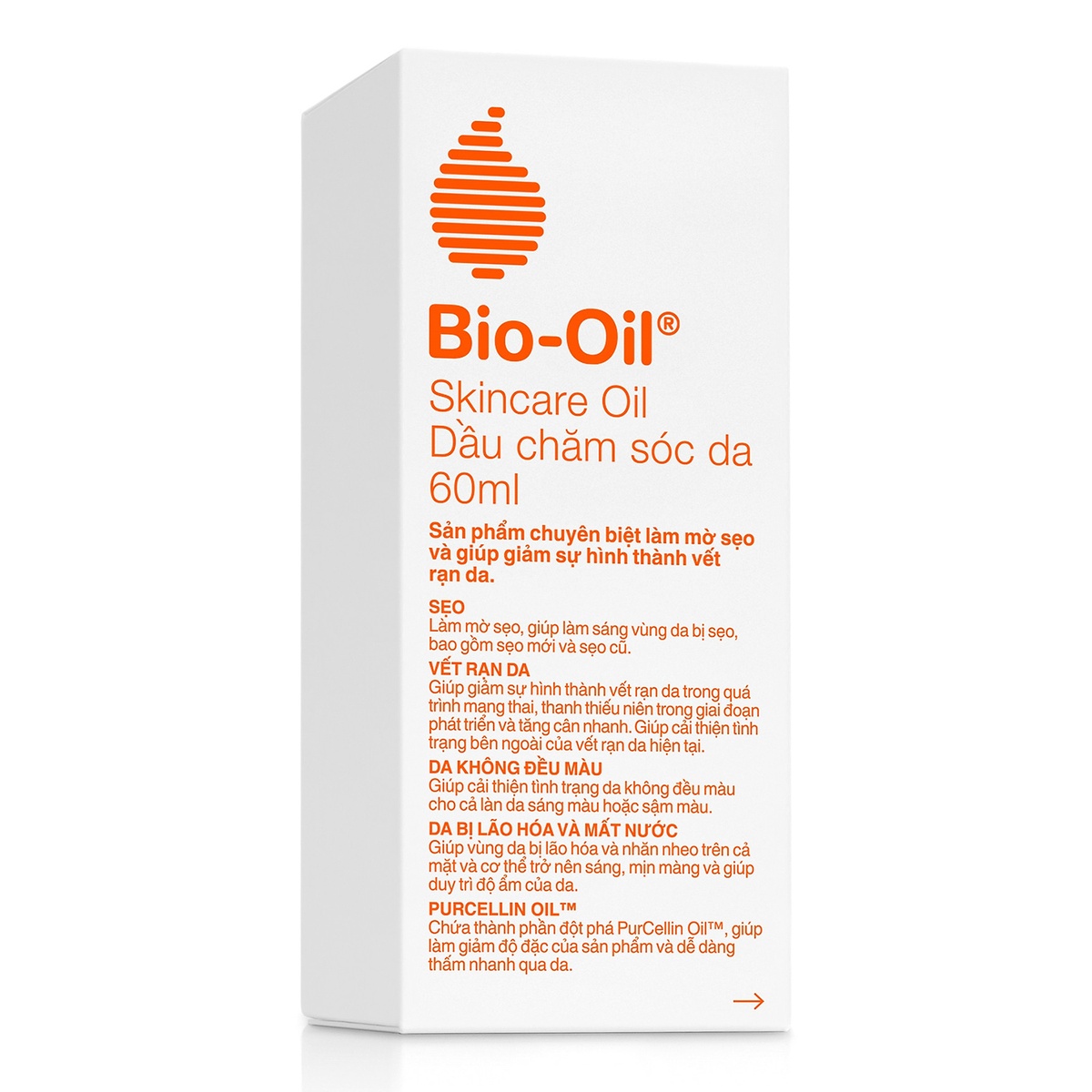 Dầu dưỡng ẩm chăm sóc da Bio-Oil Skincare Oil 60ml - mặt trái