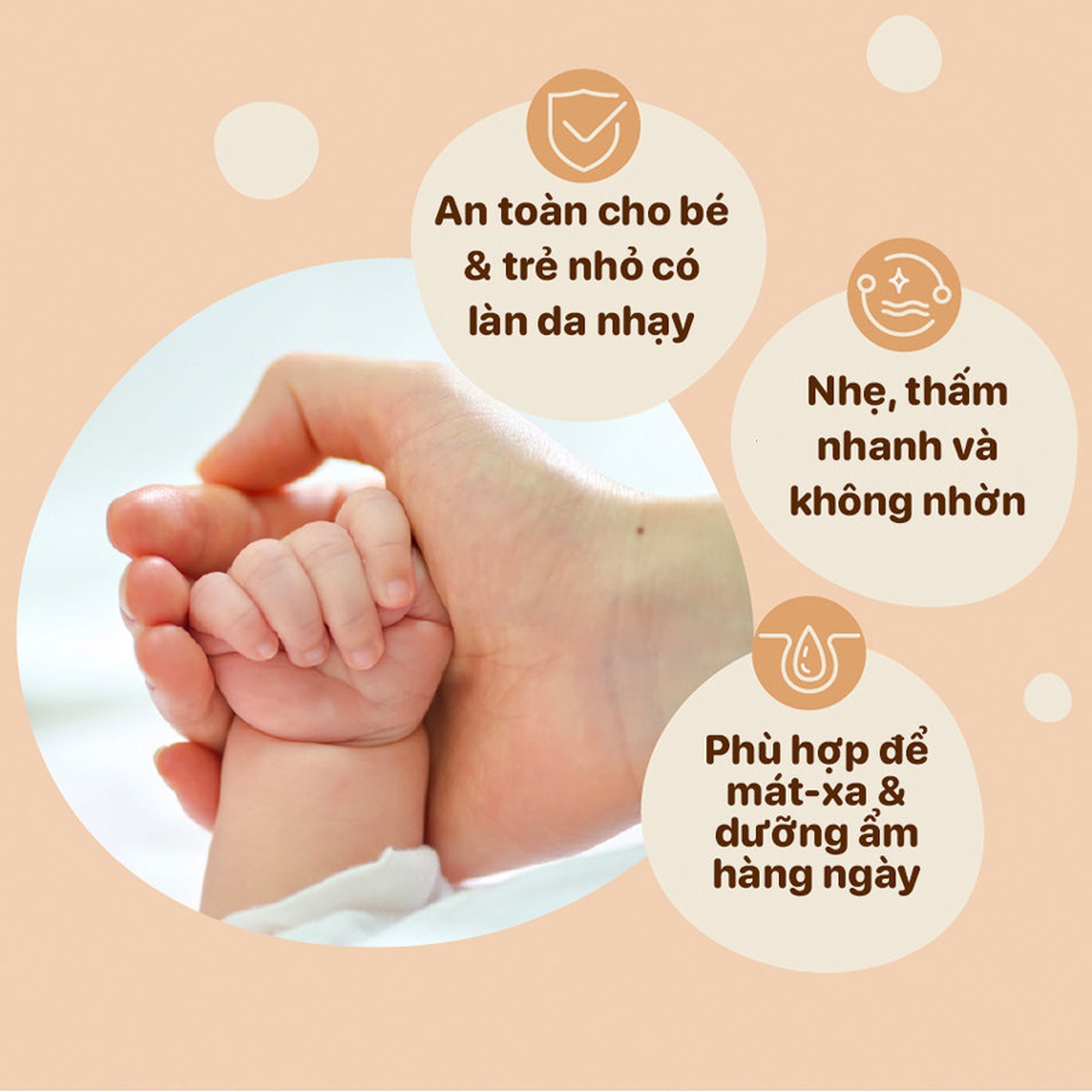 Dầu dừa dưỡng da cho bé Bzu Bzu 100ml - góc nghiêng