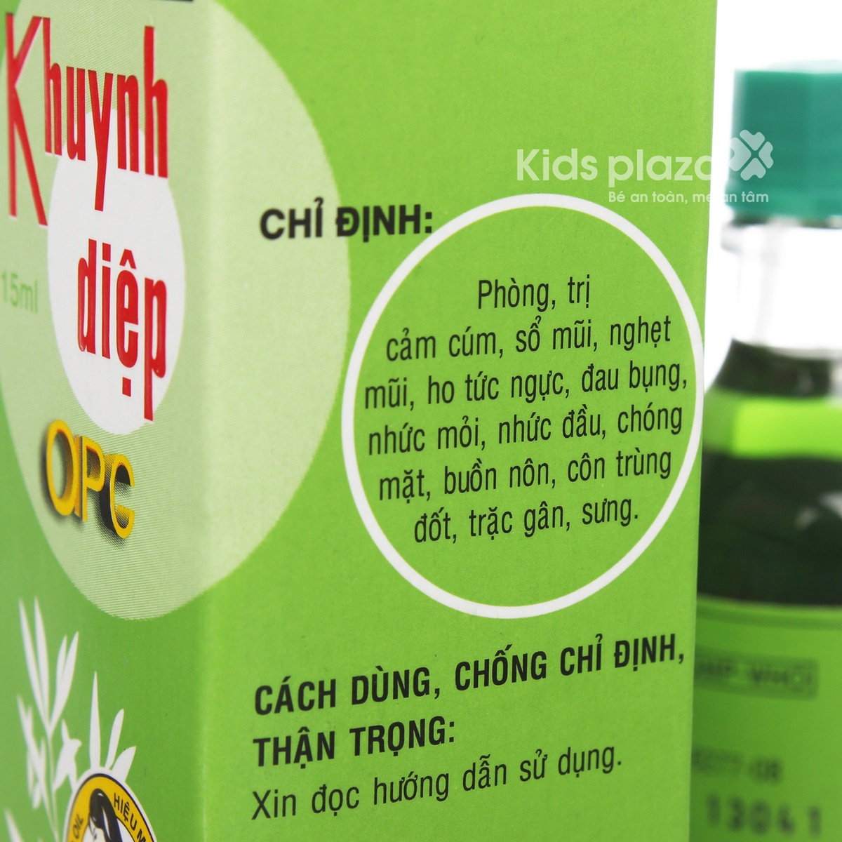 Dầu gió Khuynh Diệp OPC 15ml - mặt sau