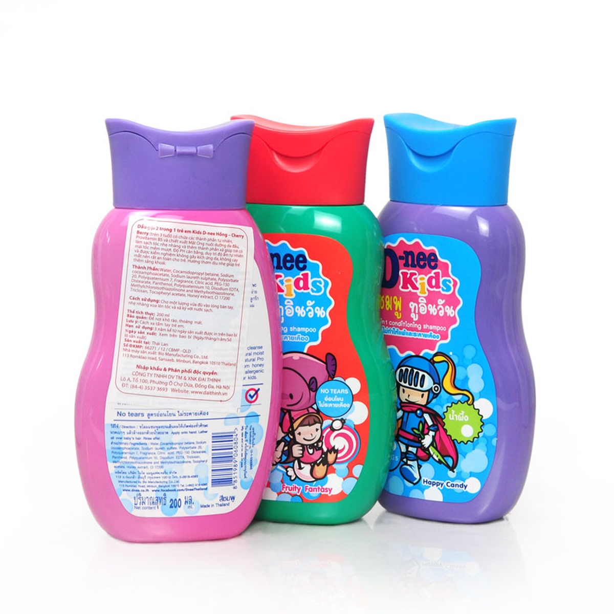 Dầu gội 2in1 Kids Dnee 200ml - mặt trái