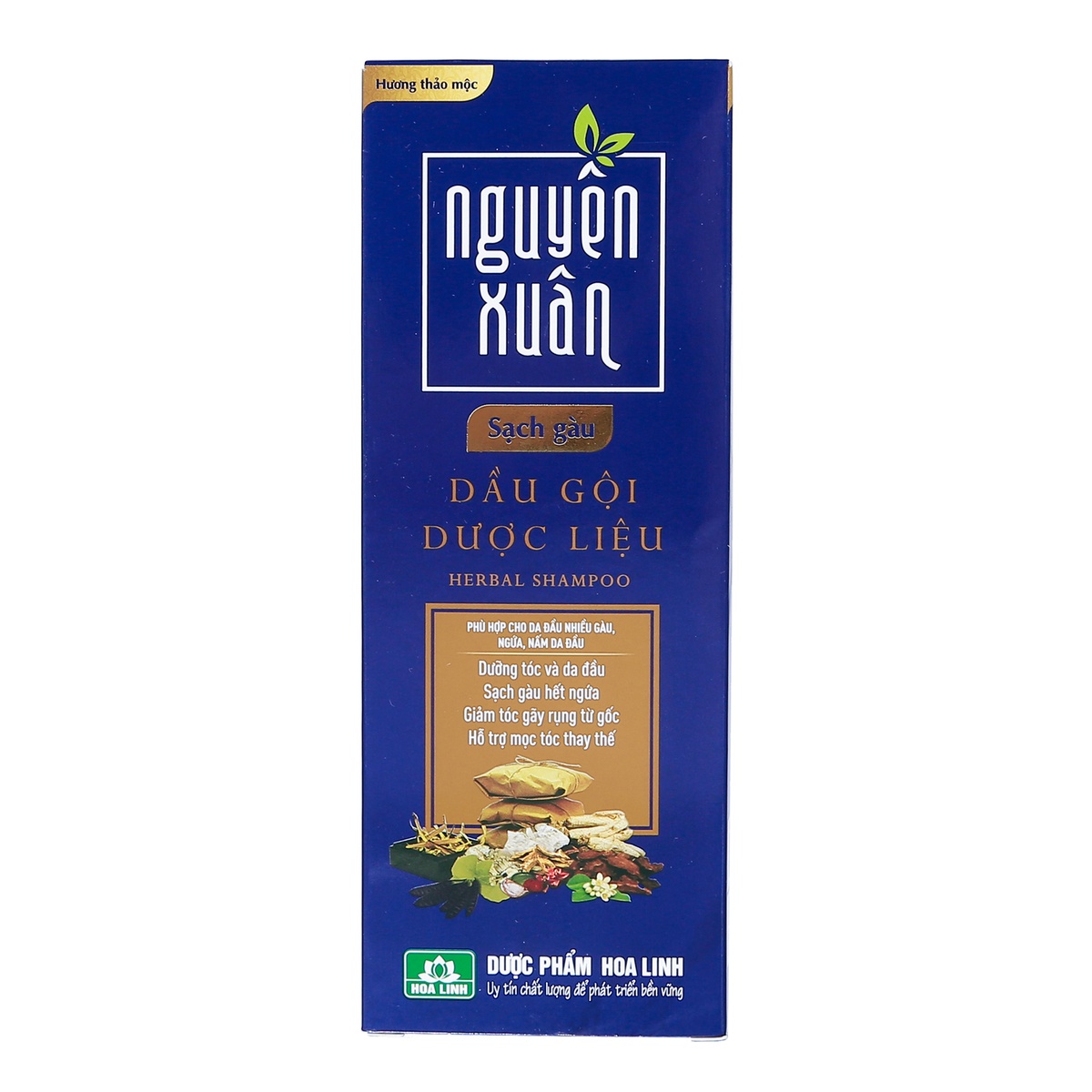 Dầu gội dược liệu Nguyên Xuân Sạch gầu 200ml - góc nghiêng