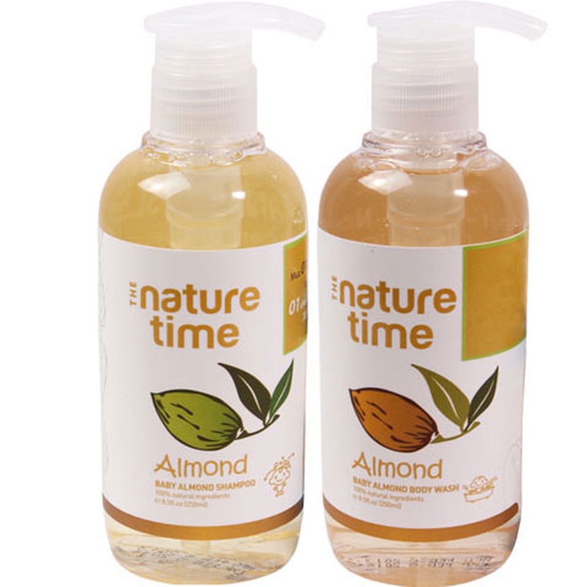 Dầu gội hạnh nhân The Nature Time 50ml - mặt trái