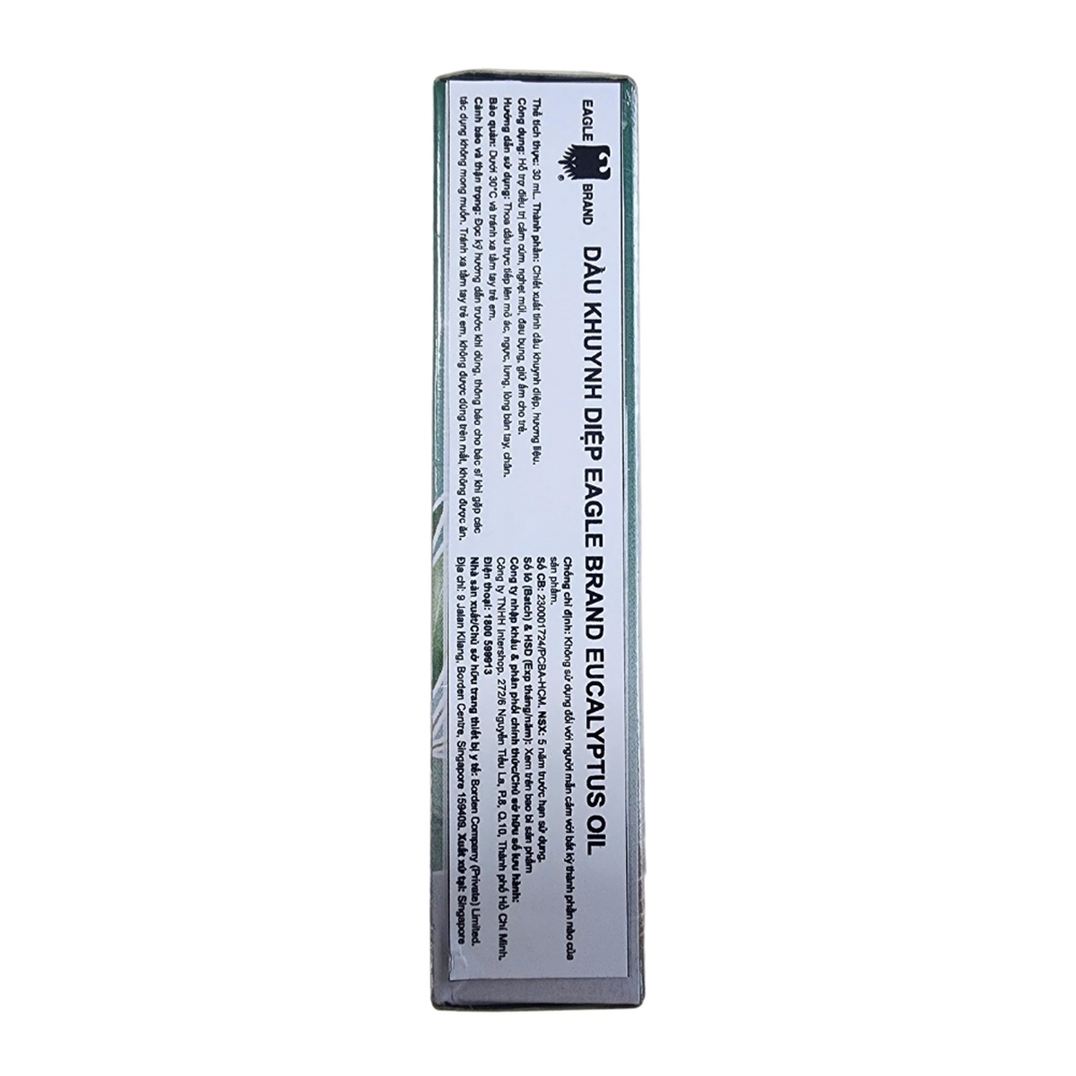 Dầu khuynh diệp Eagle Brand EUCALYPTUS OIL - mặt sau