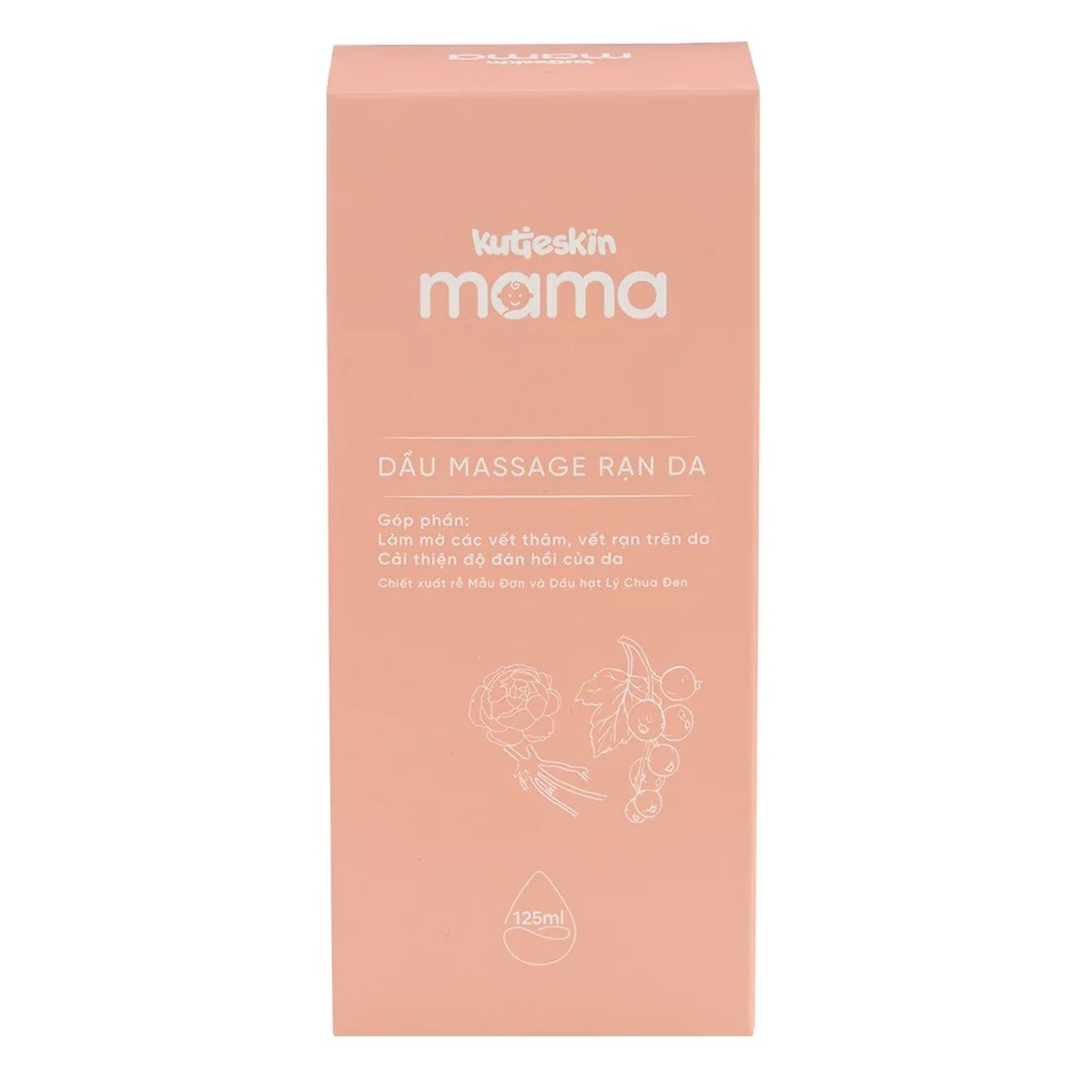 Dầu massage rạn da Kutieskin Mama 125ml - mặt phải