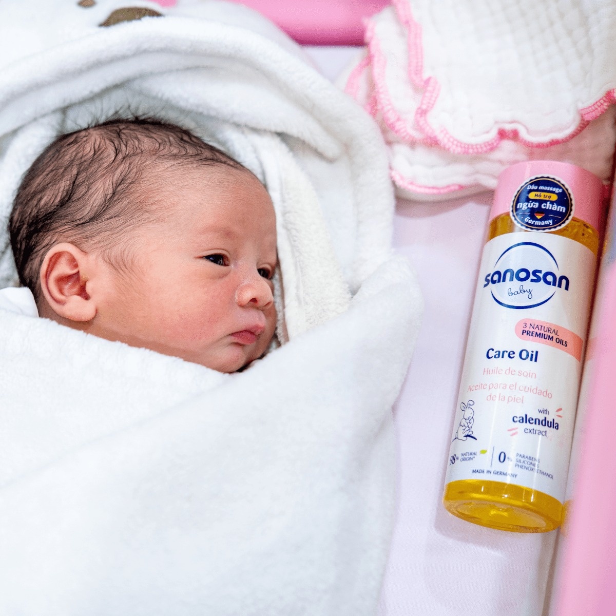 Dầu massage Sanosan Baby Care Oil 200ml - hình 6