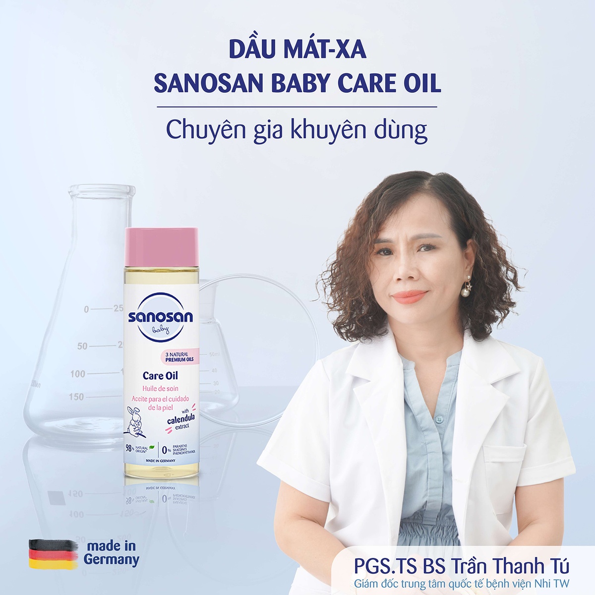 Dầu massage Sanosan Baby Care Oil 200ml - hình 7