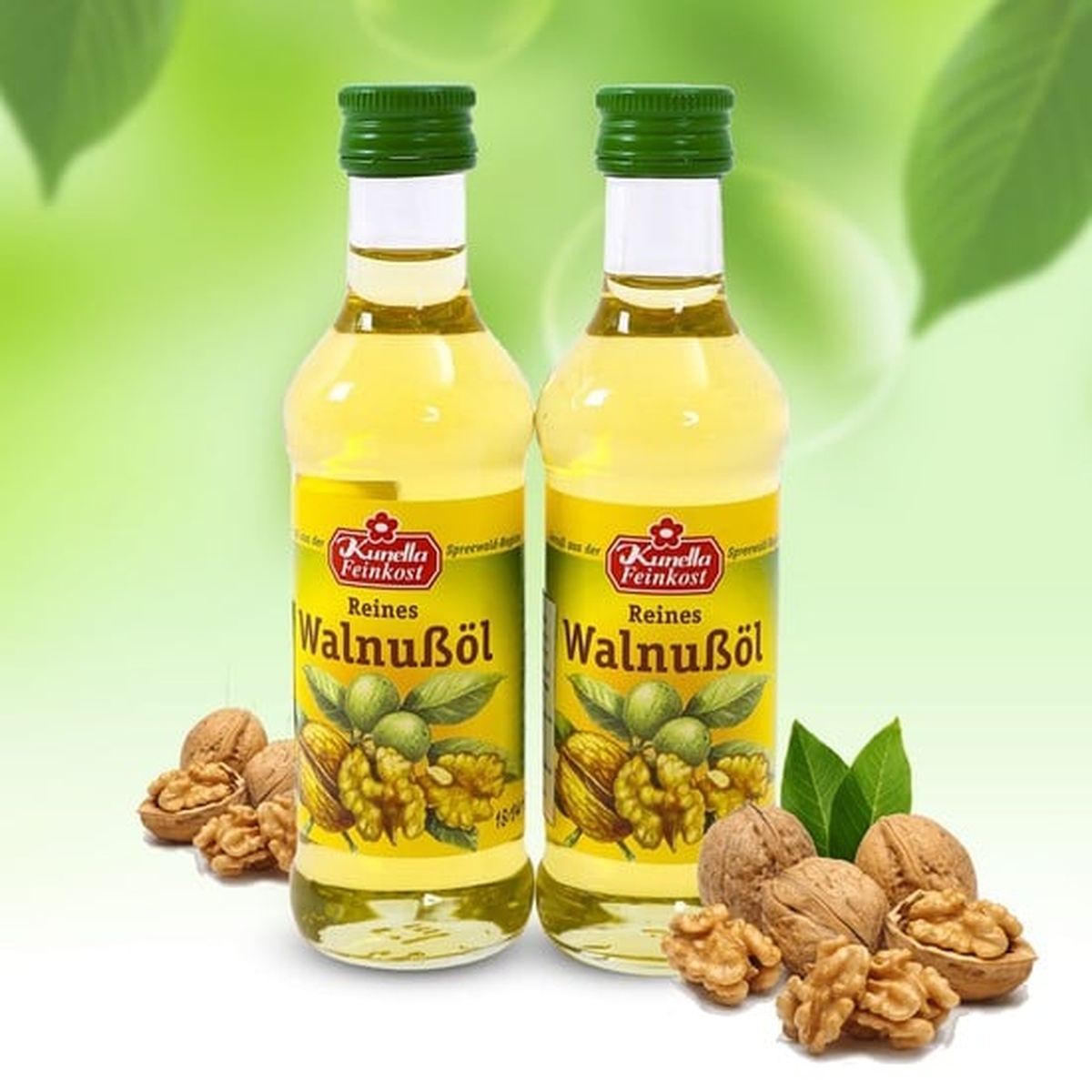Dầu óc chó Kunella Feinkost WalnuBol 100ml (Đức) - mặt trái