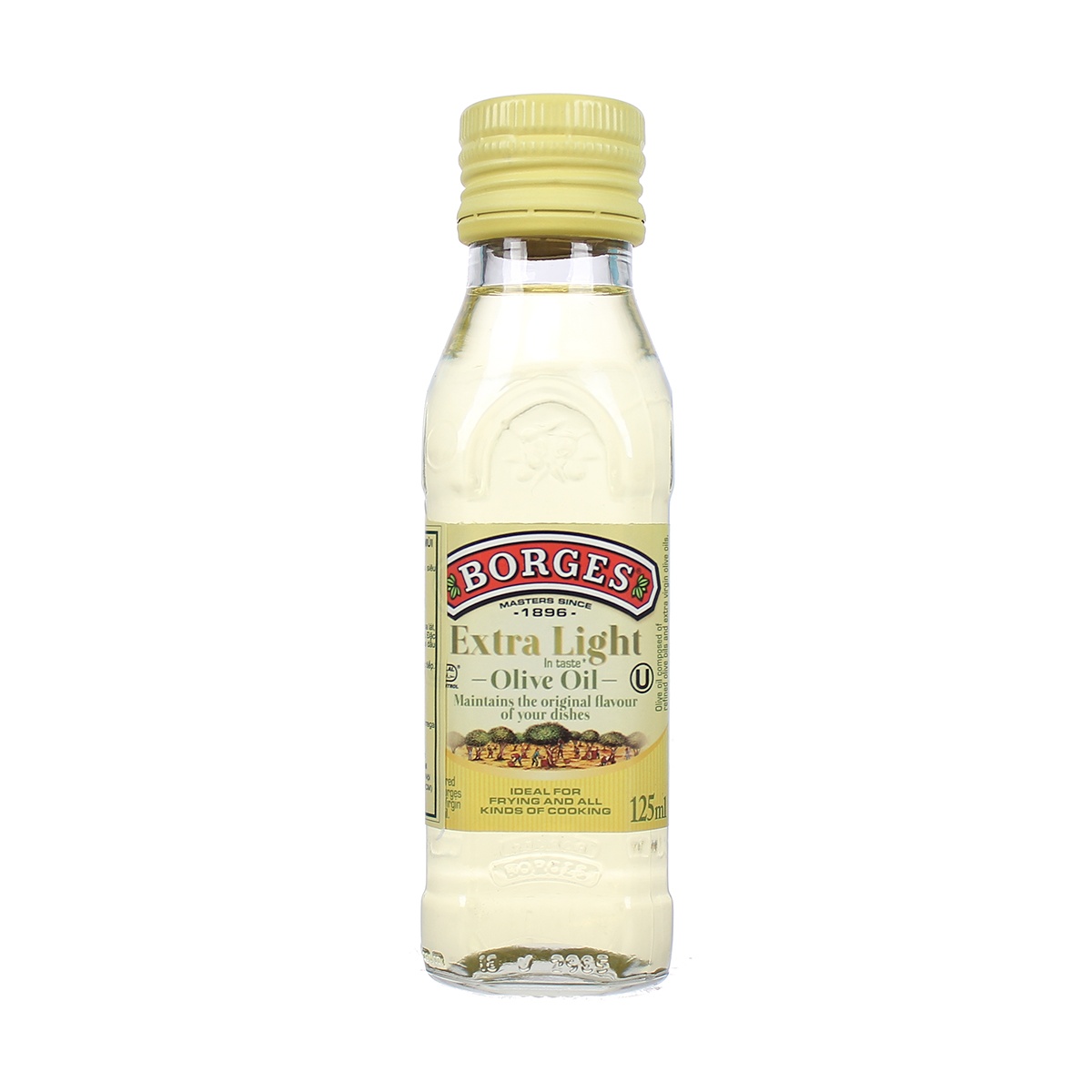 Dầu Olive nguyên chất Borges không mùi 125ml - mặt trái