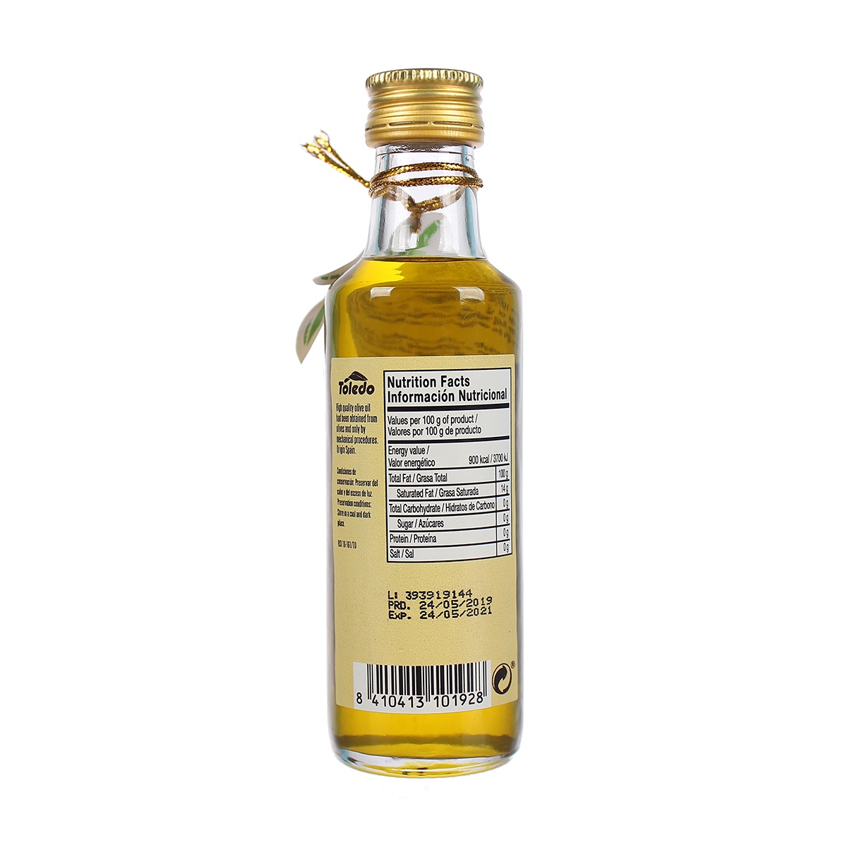 Dầu Olive siêu nguyên chất 100ml Dintel - mặt phải
