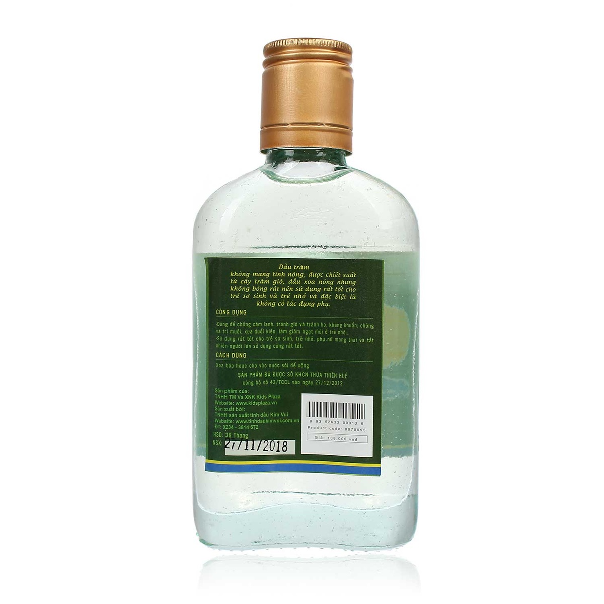 Dầu tràm cao cấp Kiza 125ml - góc nghiêng