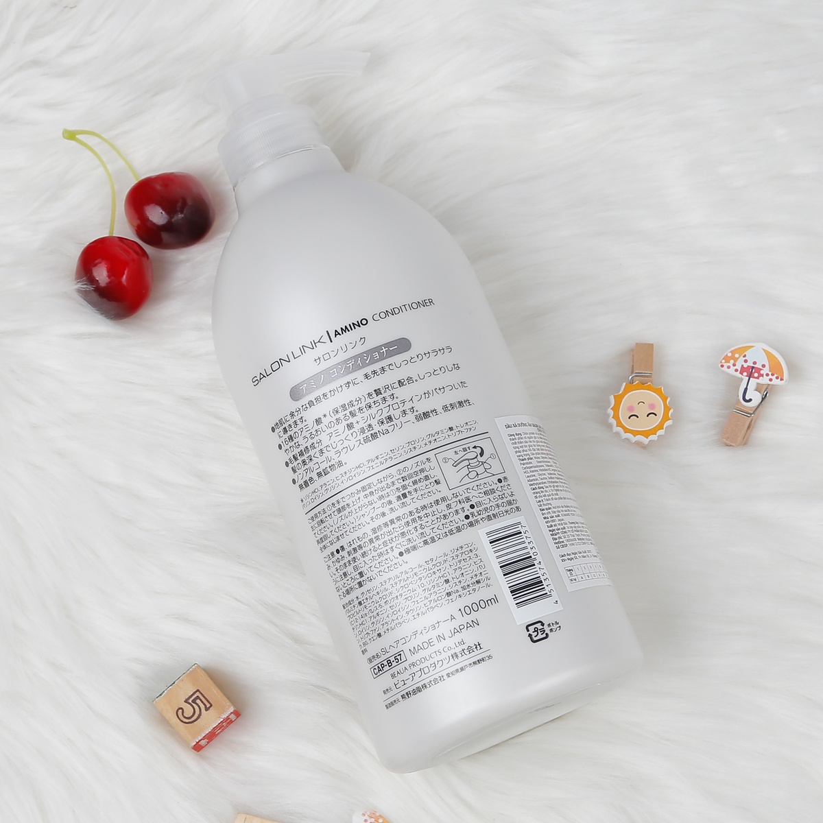 Dầu xả dưỡng ẩm Salon Link Amino phục hồi tóc hư tổn (1000ml) - mặt trái