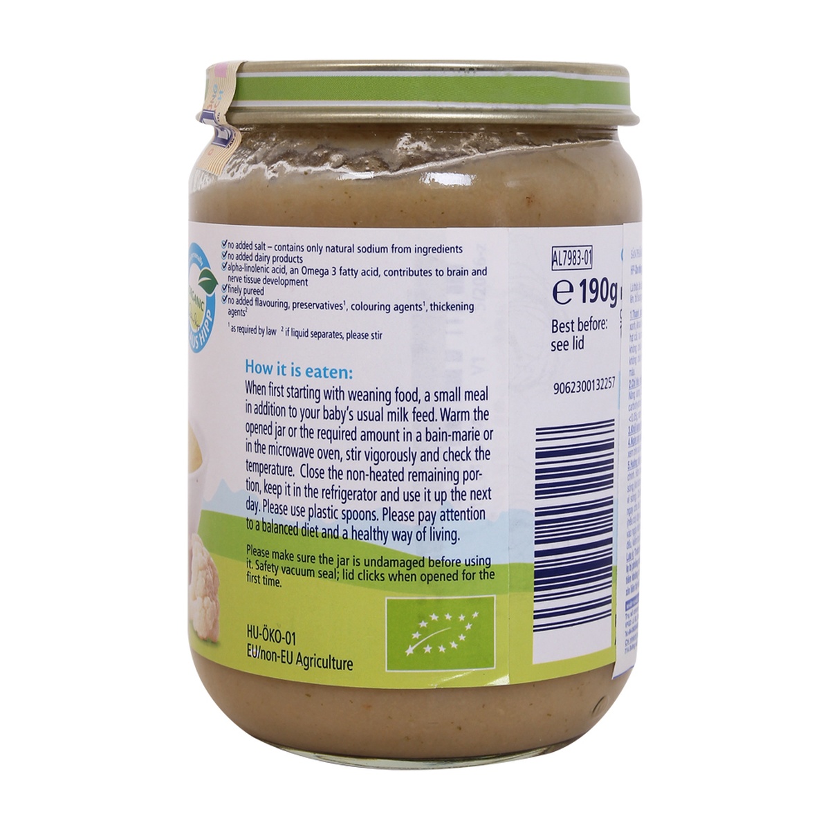 Dinh dưỡng đóng lọ Hipp Súp Thịt bê rau tổng hợp 7983 (190g) - mặt phải