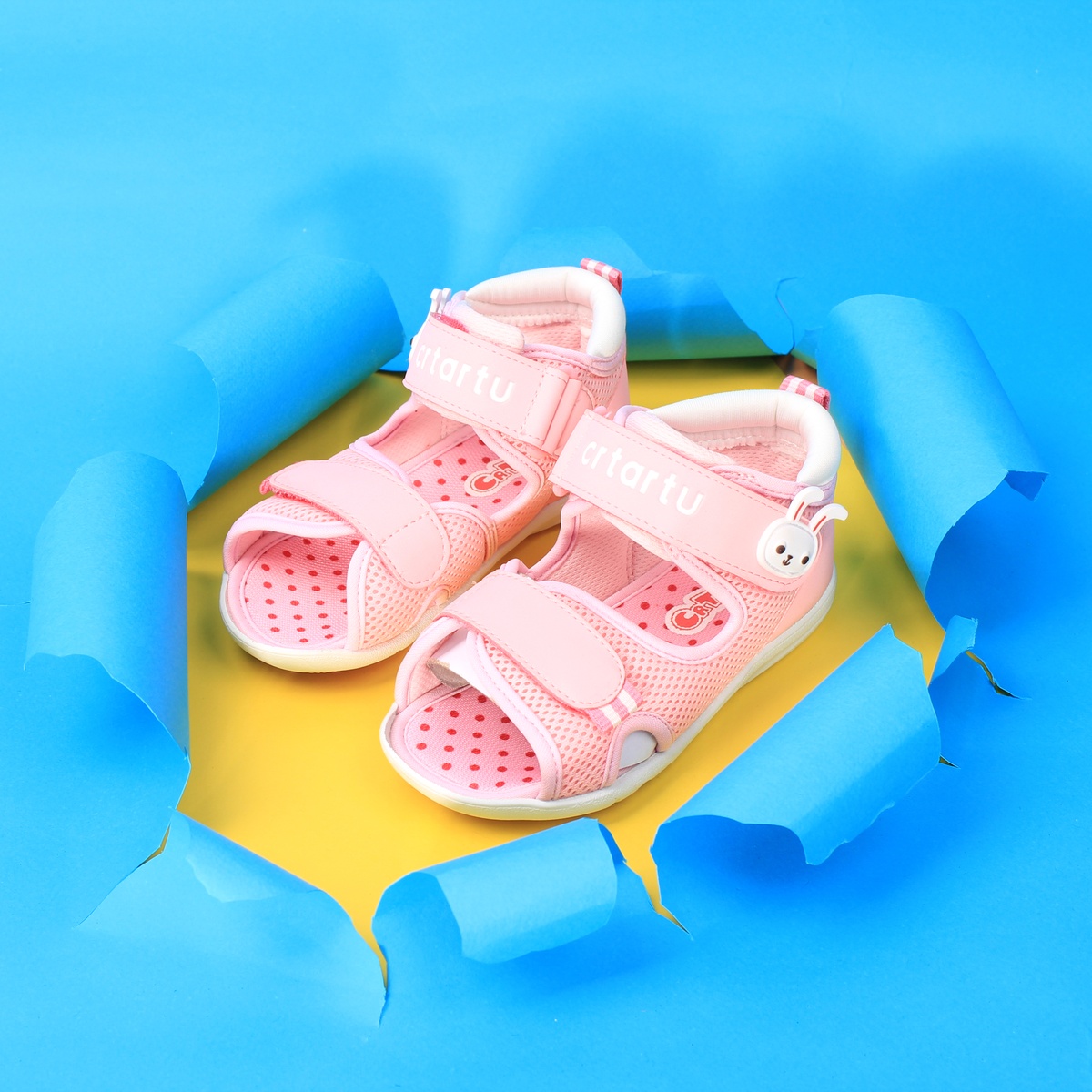 Dép Sandal thời trang cao cấp cho bé gái Crtartu XZ65-P - mặt sau