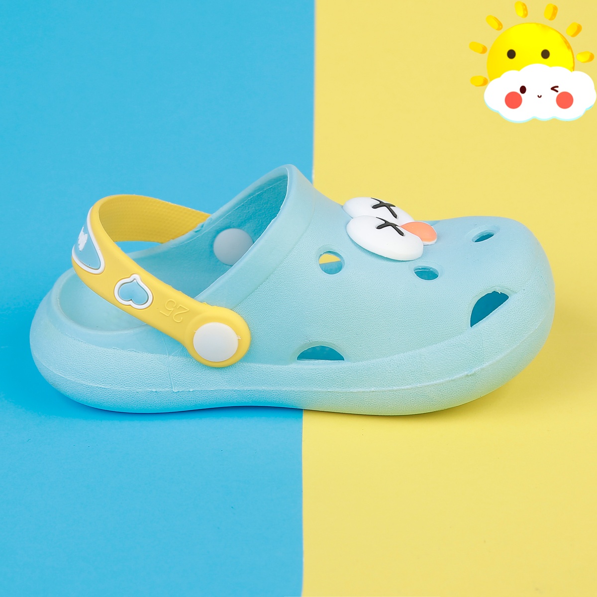 Dép sục KidsPlaza 688 goodluck Oggy xanh - mặt phải