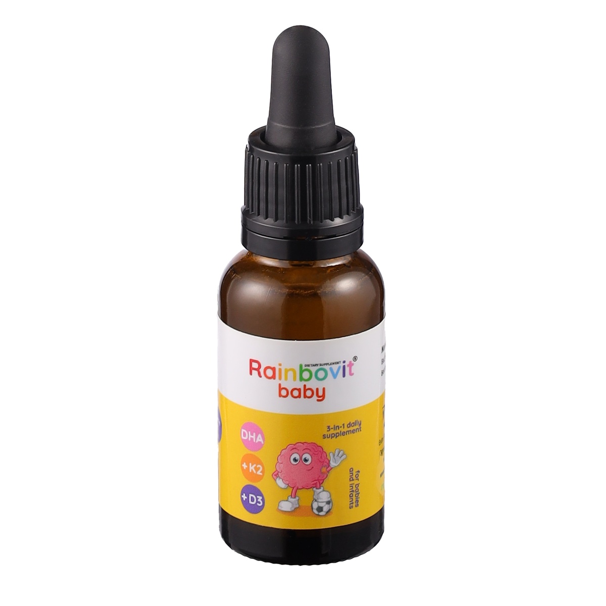 Thực phẩm bảo vệ sức khỏe Rainbovit Baby DHA+K2+D3 20ml - mặt phải
